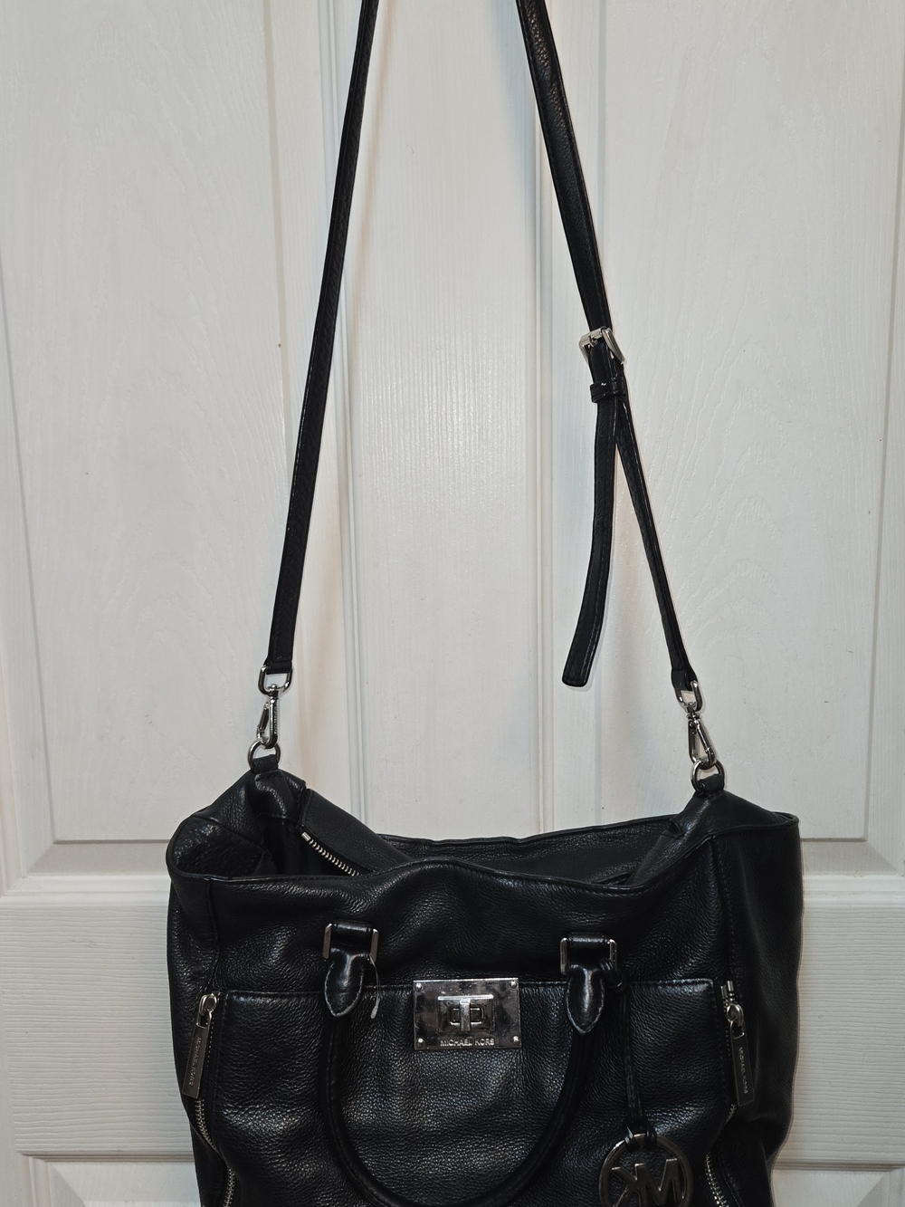 Michael Kors Black Leather Shoulder Bag